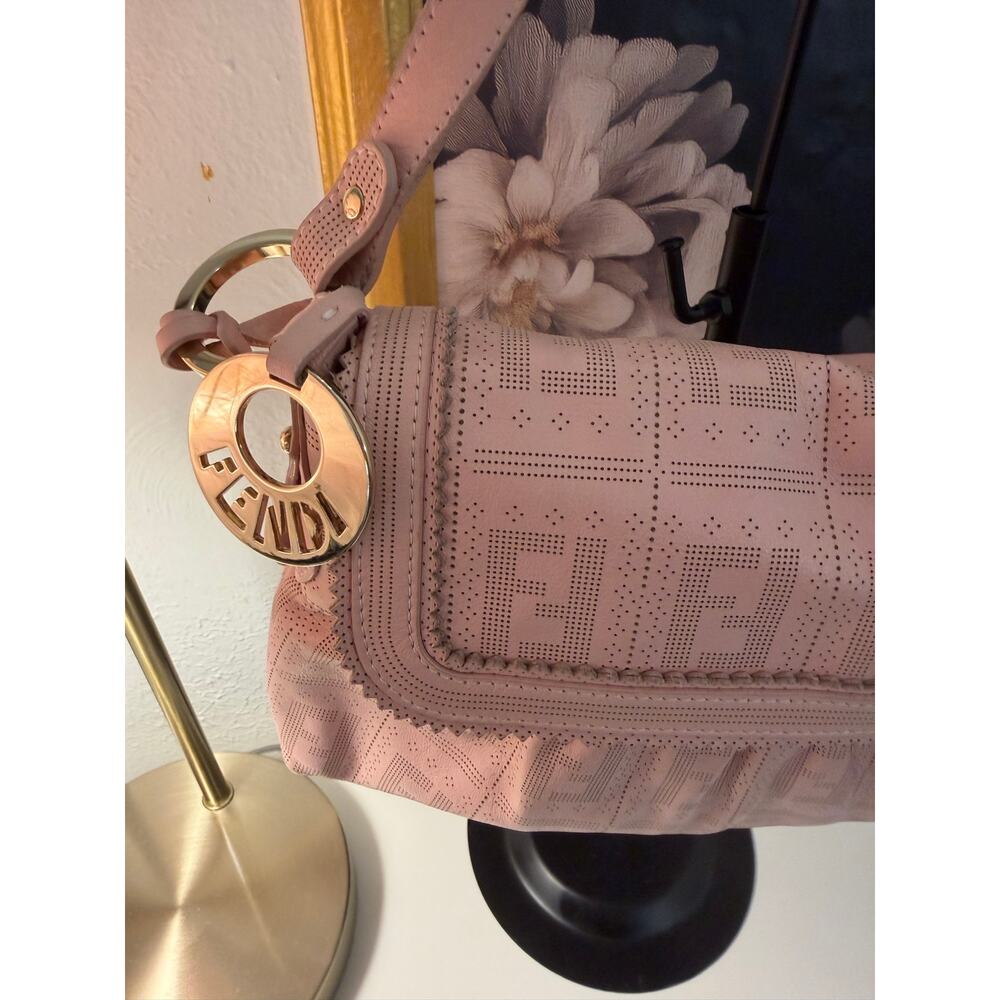 Fendi Leather Pink Peforated Chefs Bag - Pristine - Picture 4 of 8